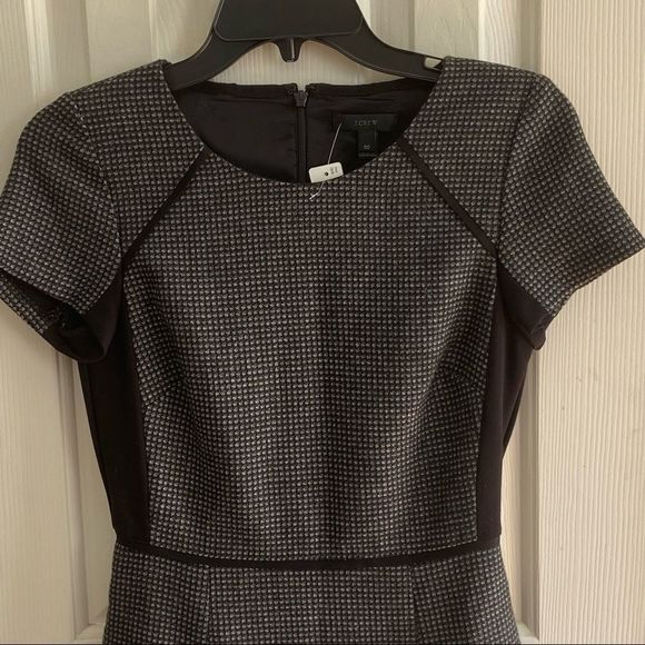 J Crew Checkered Flutter Dress wool blend F5923 - Picture 5 of 13